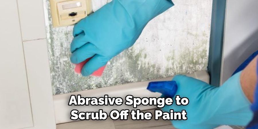 Abrasive Sponge to Scrub Off the Paint