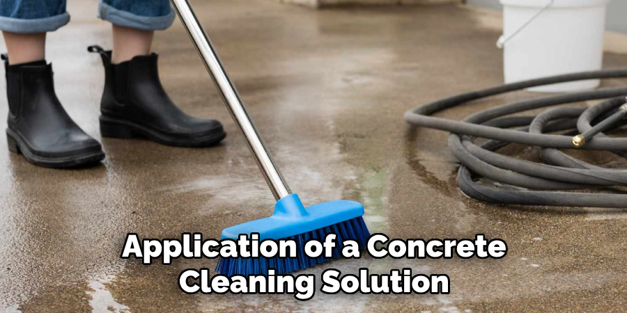 Application of a Concrete Cleaning Solution