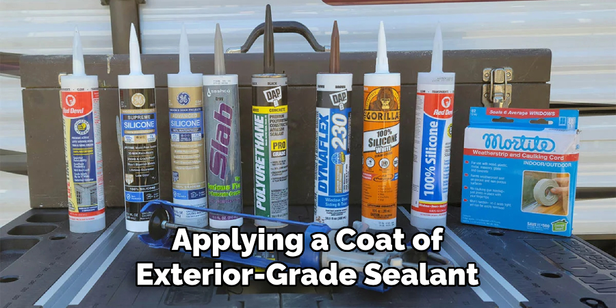 Applying a Coat of Exterior-grade Sealant