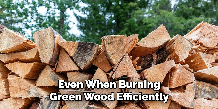 Even When Burning Green Wood Efficiently