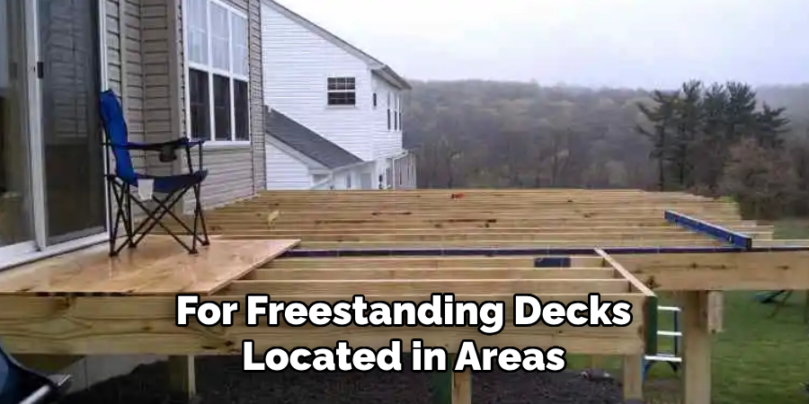 For Freestanding Decks Located in Areas