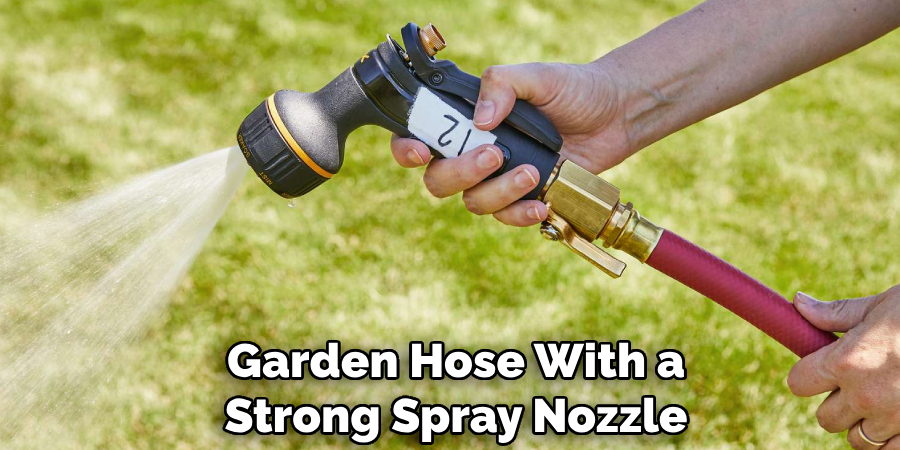 Garden Hose With a Strong Spray Nozzle