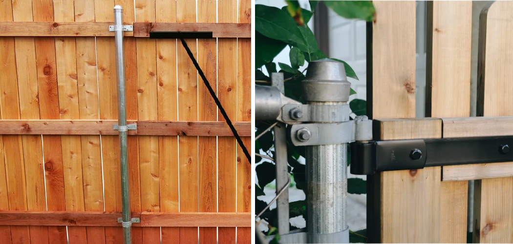 How to Attach Wooden Gate to Metal Post