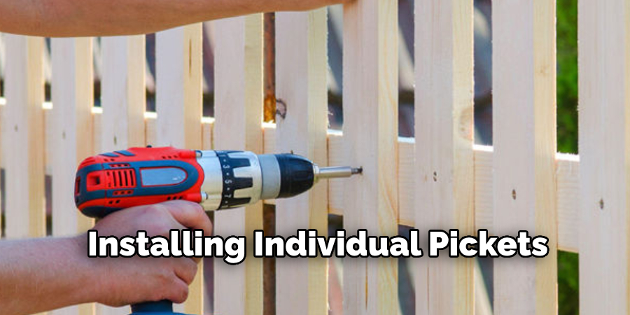 Installing Individual Pickets