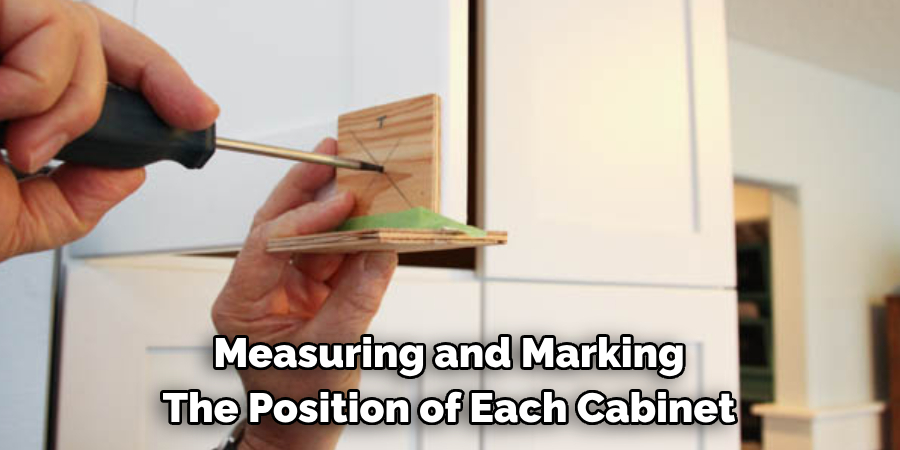 Measuring and Marking The Position of Each Cabinet