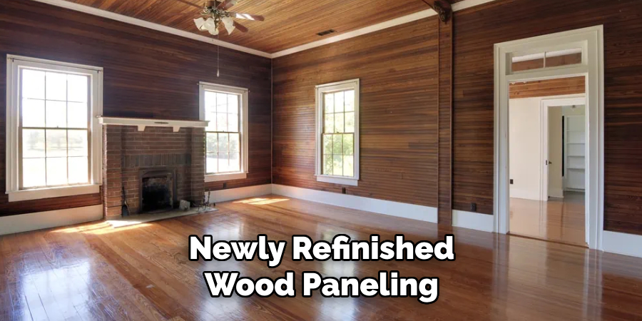 Newly Refinished Wood Paneling