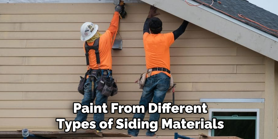 Paint From Different Types of Siding Materials