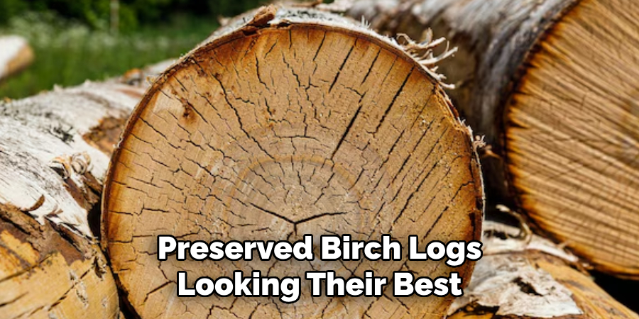 Preserved Birch Logs Looking Their Best