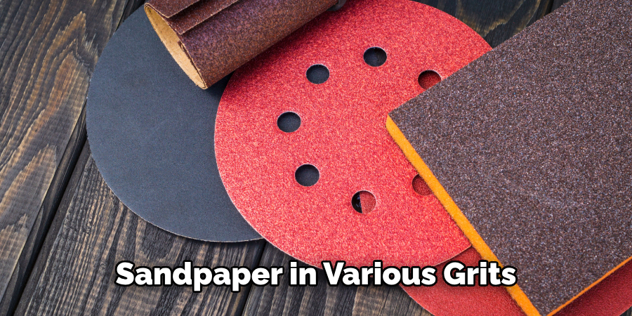 Sandpaper in various grits 