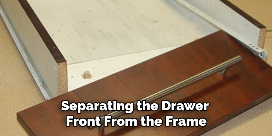 Separating the Drawer Front From the Frame