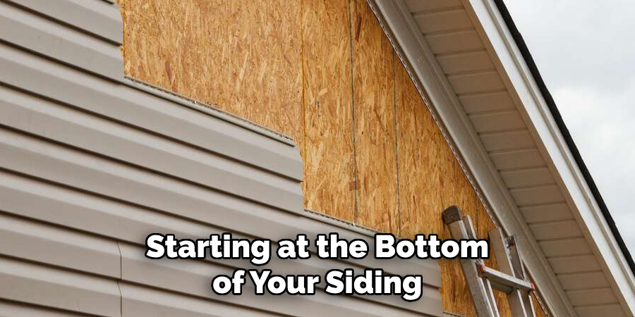 Starting at the Bottom of Your Siding