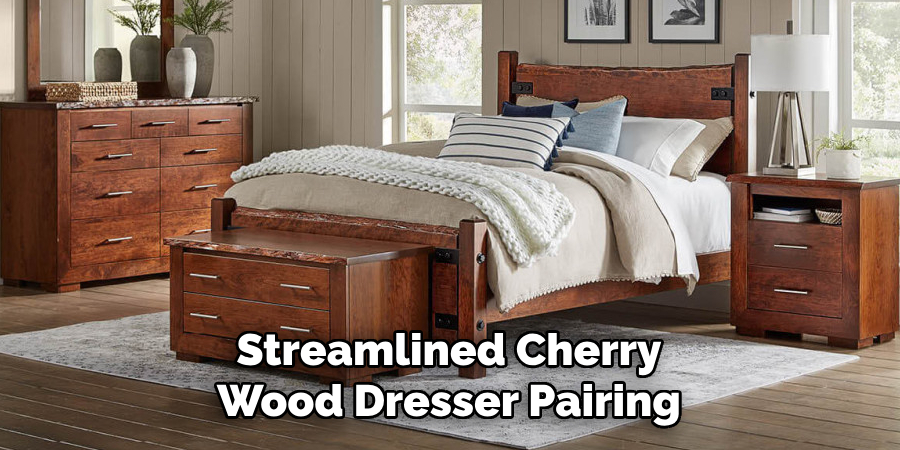 Streamlined Cherry Wood Dresser Pairing