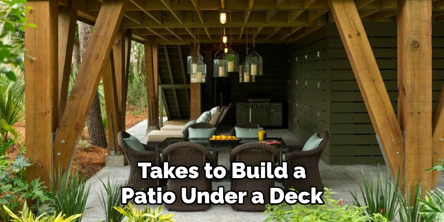 Takes to Build a Patio Under a Deck