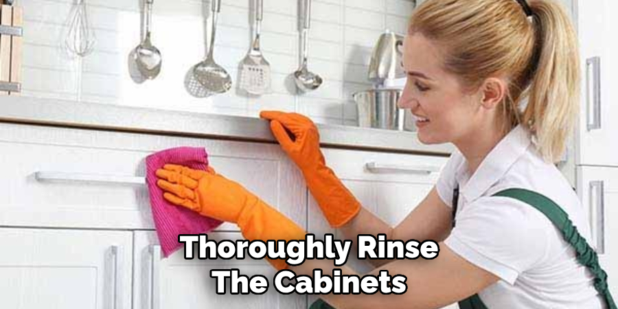 Thoroughly Rinse the Cabinets