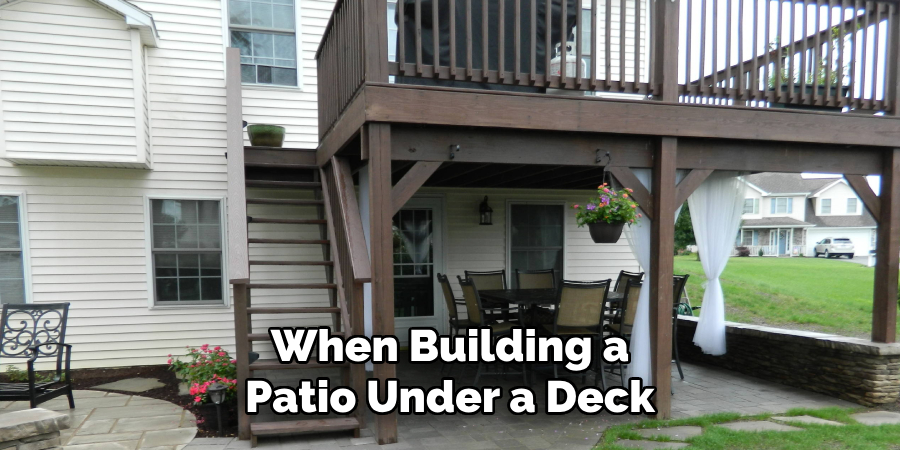 When Building a Patio Under a Deck