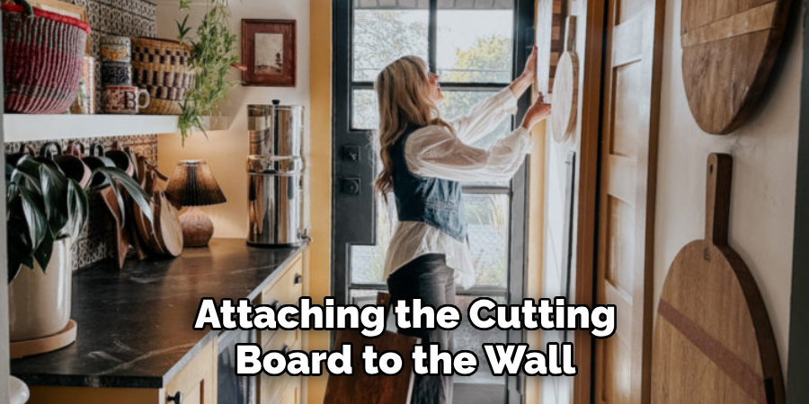 Attaching the Cutting Board to the Wall