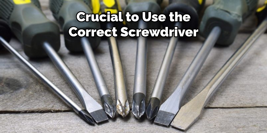 Crucial to Use the Correct Screwdriver