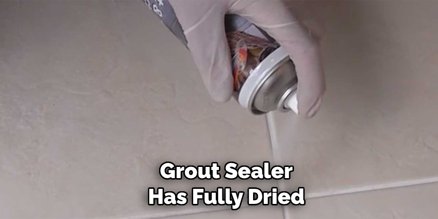 Grout Sealer Has Fully Dried