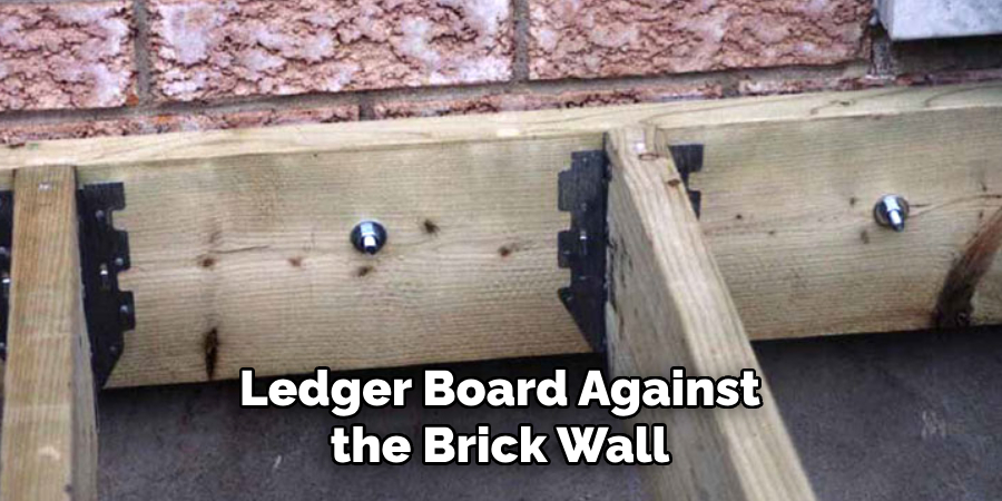 Ledger Board Against the Brick Wall