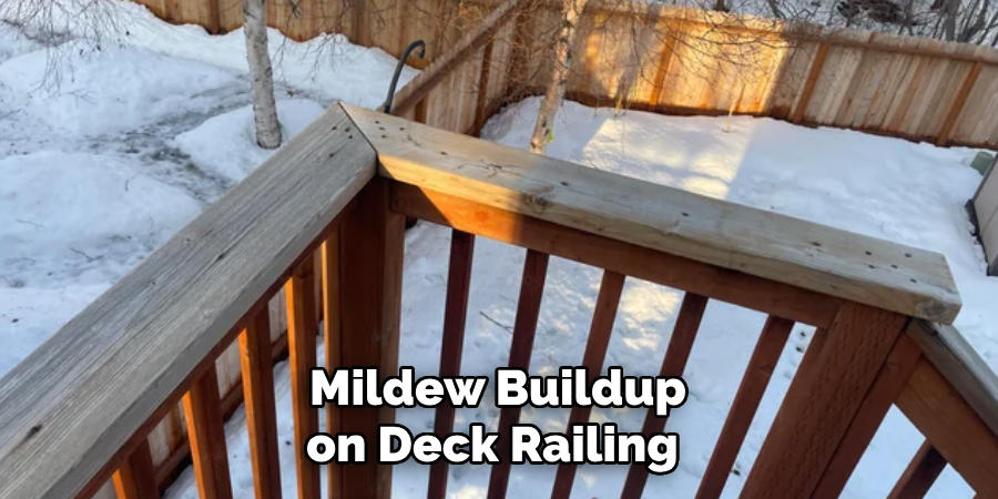 Mildew Buildup on Deck Railing 