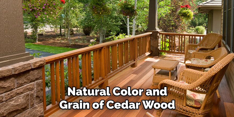 Natural Color and Grain of Cedar Wood