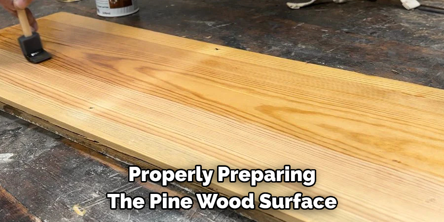 Properly Preparing The Pine Wood Surface