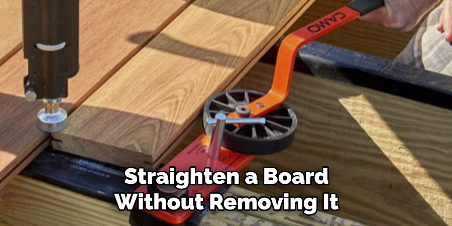 Straighten a Board Without Removing It