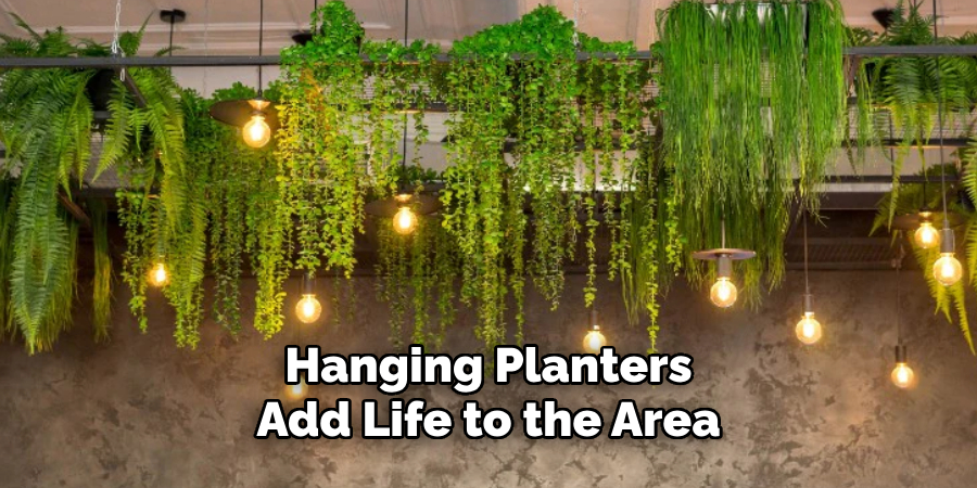 Hanging Planters Add Life to the Area