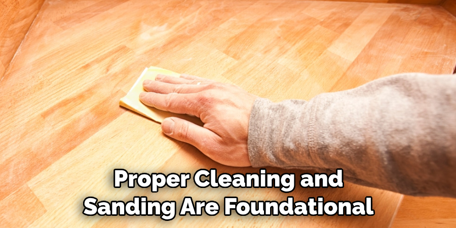 Proper Cleaning and Sanding Are Foundational