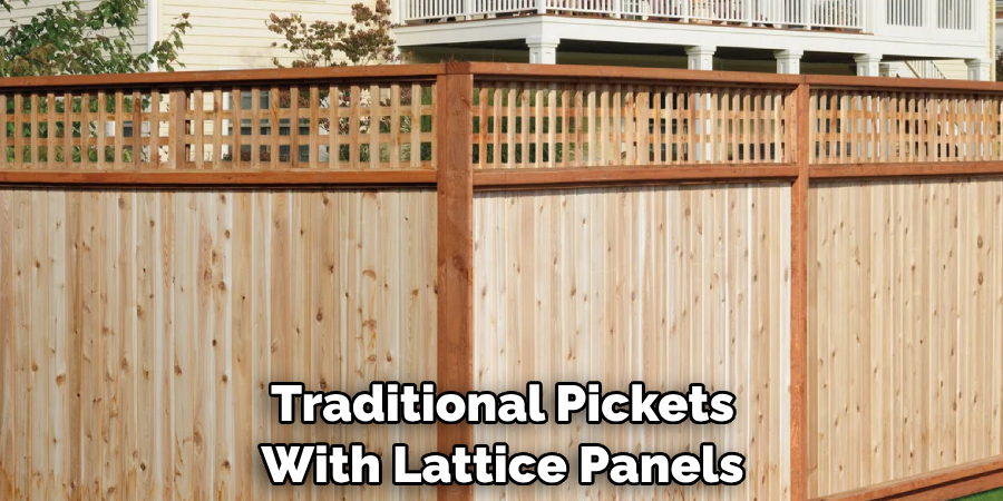 Traditional Pickets With Lattice Panels