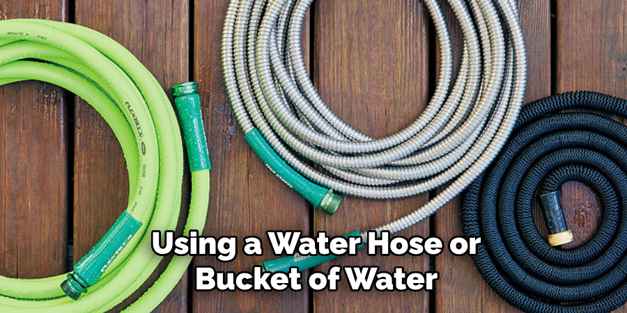 Using a Water Hose or Bucket of Water