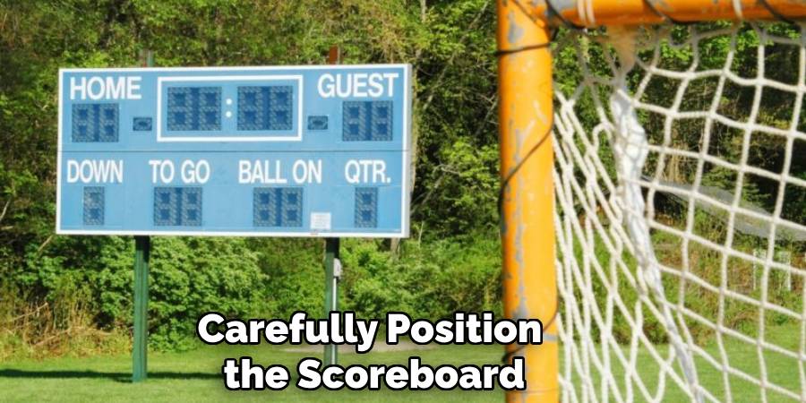 Carefully Position the Scoreboard