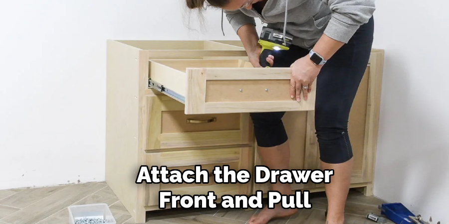 Attach the Drawer Front and Pull