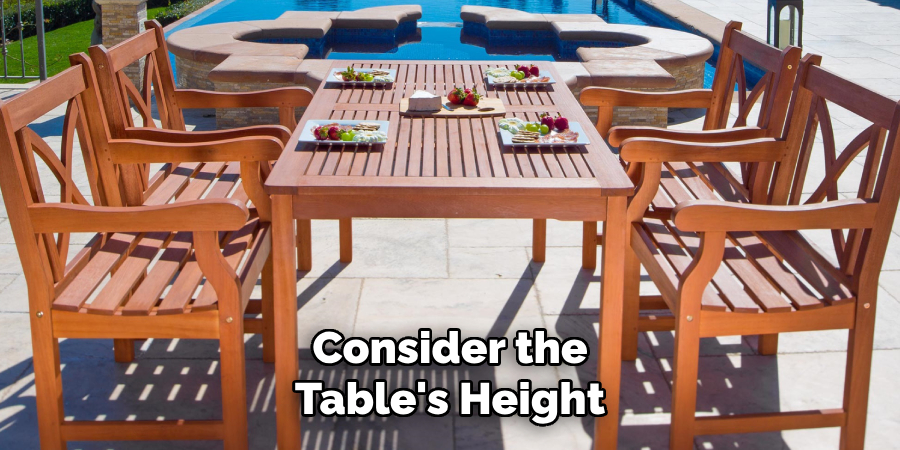 Consider the
Table's Height
