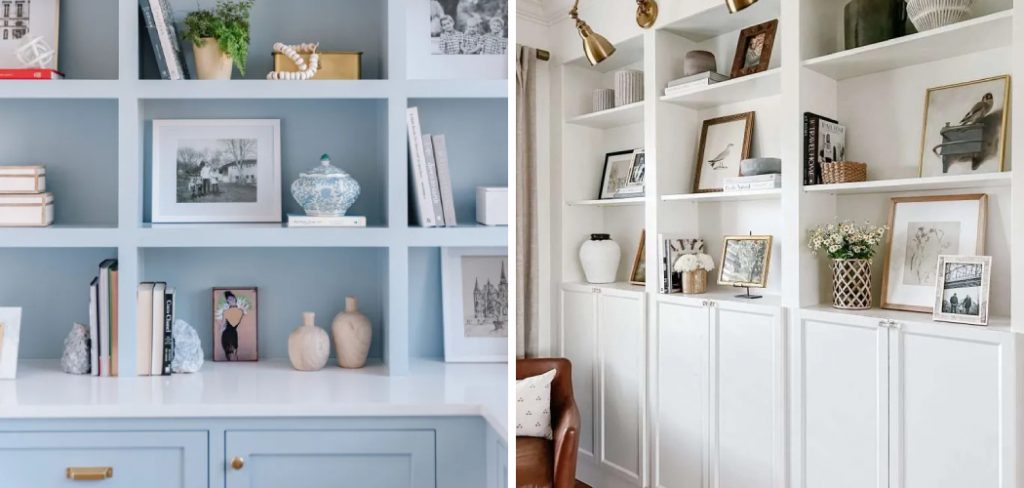 How to Decorate a Built in Shelf