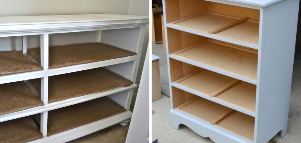 How to Turn Dresser Into Shelves