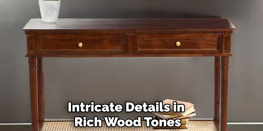 Intricate Details in Rich Wood Tones
