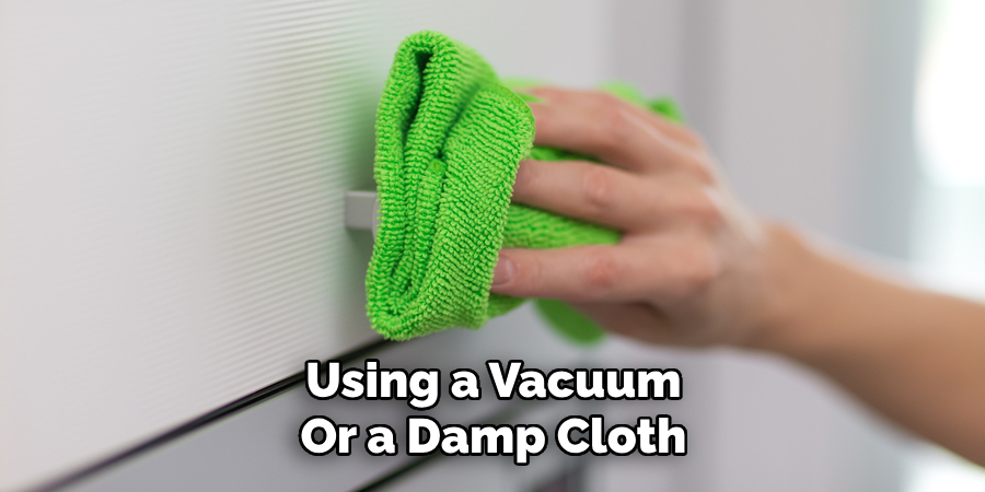 Using a Vacuum
Or a Damp Cloth