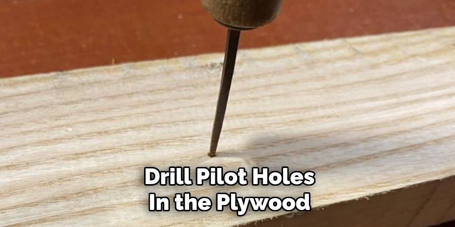 Drill Pilot Holes in the Plywood
