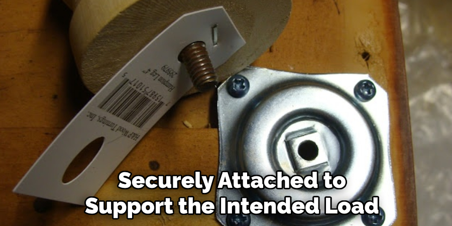 Securely Attached to
Support the Intended Load