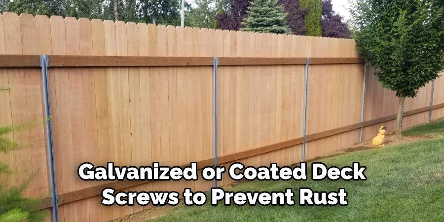 Galvanized or Coated Deck Screws to Prevent Rust
