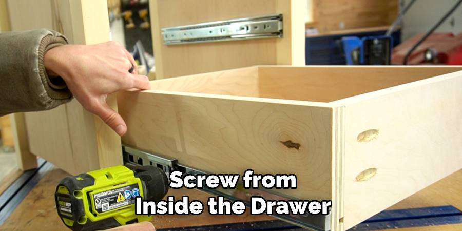 Screw from Inside the Drawer