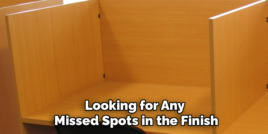 Looking for Any
 Missed Spots in the Finish